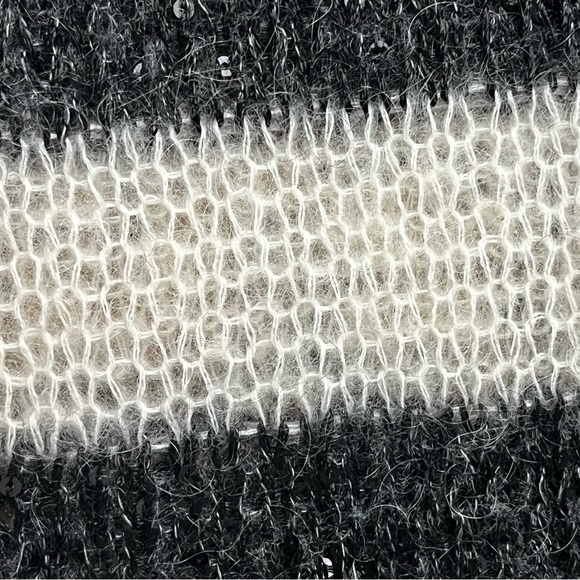 karl lagerfeld Striped Open Knit Sheer Sweater dress S Womens Preppy Nautical - Picture 7 of 8